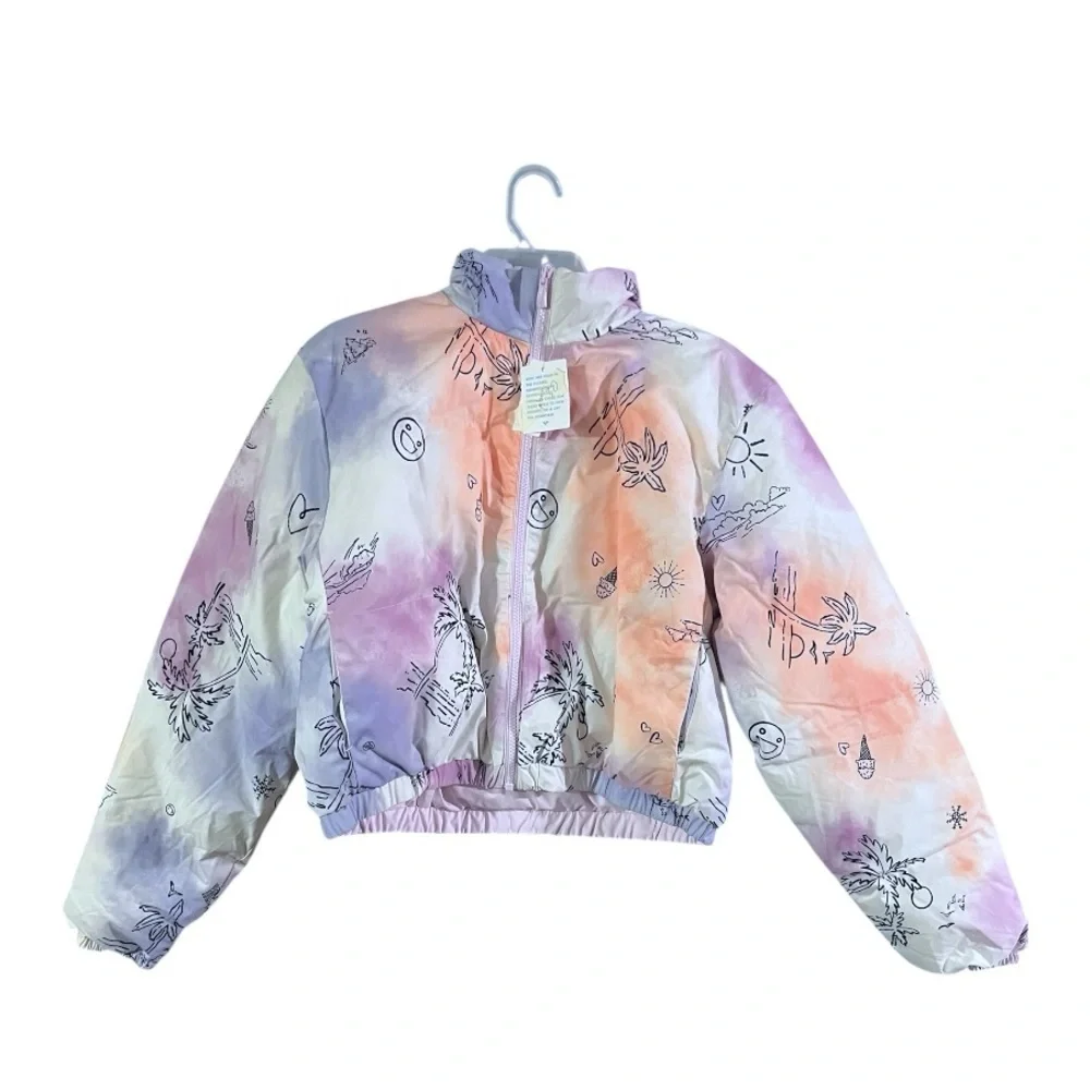 NWT $198 Roxy x Chloe Kim Reversible Puffer Bomber Jacket Sz m - Picture 9 of 11